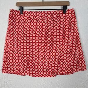 RipSkirt Hawaii Dotdotdot Red Print Wrap Skirt Length 1 Size Large